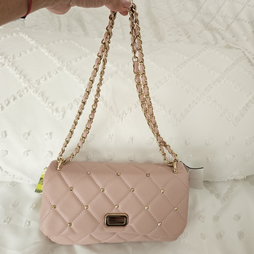 Blush Woven Strap Crosbody